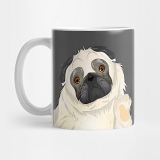 Cute Pug Dog Waving Hand Mug